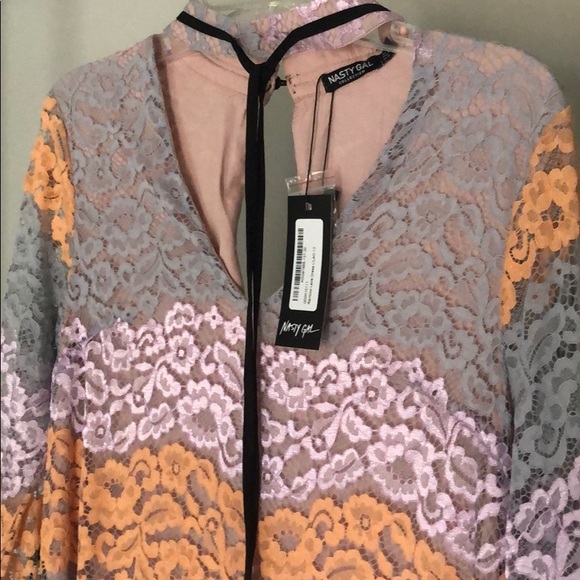 Nasty Gal Rainbow Lace Tunic Dress - Picture 5 of 5